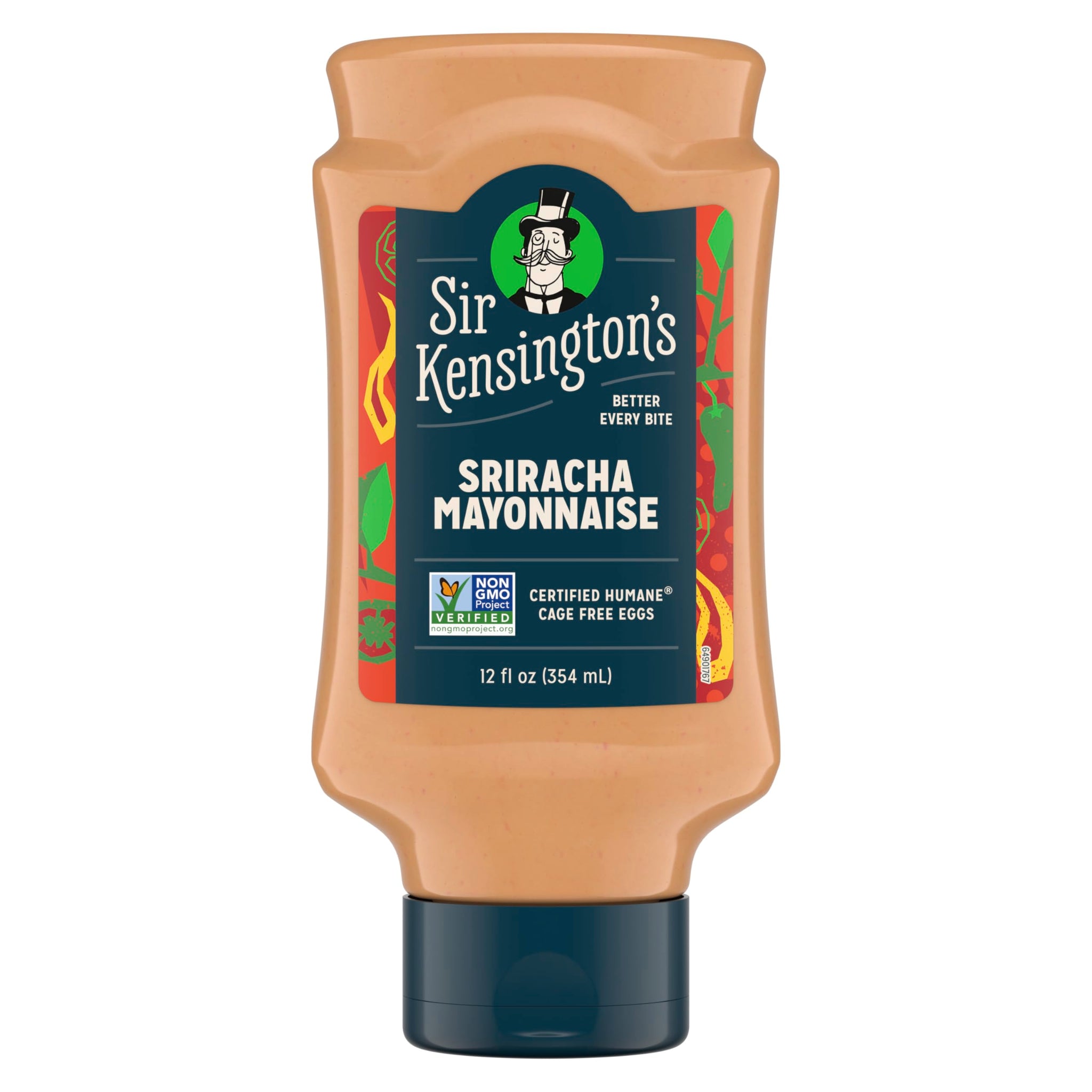 Sir Kensington's Mayonnaise Sriracha Mayo For A Delicious Condiment Dip and Dressing Gluten Free Non-GMO Project Verified Shelf-Stable 12 oz