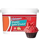 Bakerpan Premium Rolled Red Fondant for Cake Decorating - 1 Pound, Vanilla Flavor