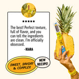 Juicy Pineapple Pork Meat Sticks Pouch (6 Count) - Pasture-Raised Pineapple Pork Sticks, Healthy Snacks with Grass-Fed Bone Broth, High Protein Snacks