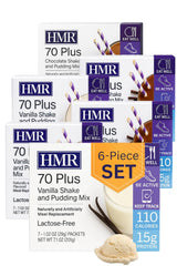 HMR 70 Plus Vanilla + Chocolate Shake & Pudding Mix COMBO | Meal Replacement Powder | Lactose-Free | 15g Protein | Easy to Make | Low Calorie | 42