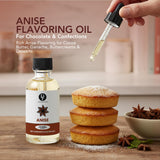 Dolce Flav Star Anise Extract - 2 Ounce Oil-Soluble Kosher, Sugar-Free, Concentrated Licorice Anise Flavoring for Baking, Cookies & Liqueurs, Includes