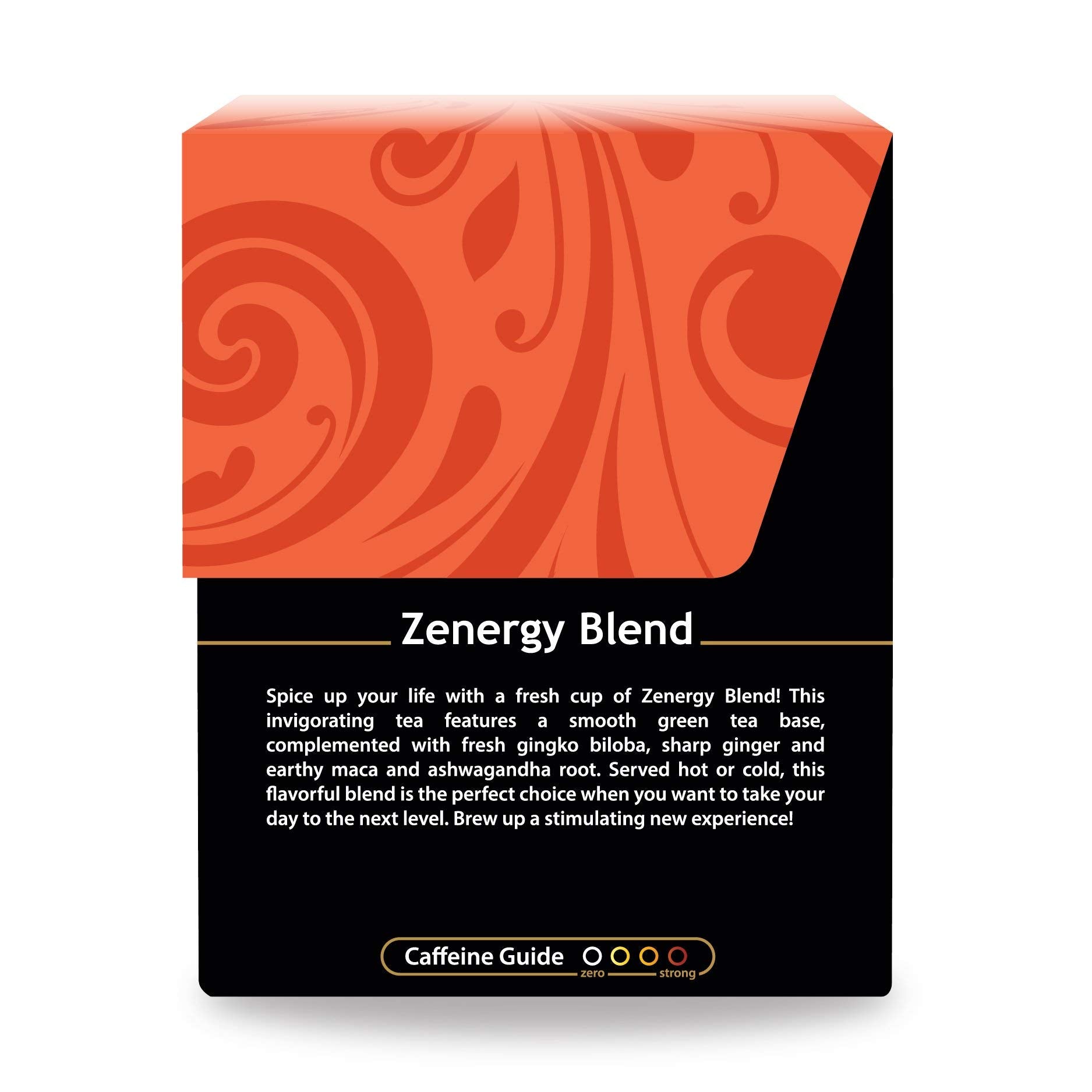 Organic Zenergy Blend Tea - Kosher, Contains Caffeine, GMO-Free - 18 Bleach Free Tea Bags