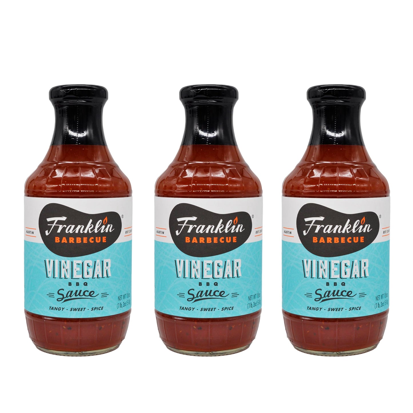 Franklin Barbecue Vinegar BBQ Sauce, 3 pk