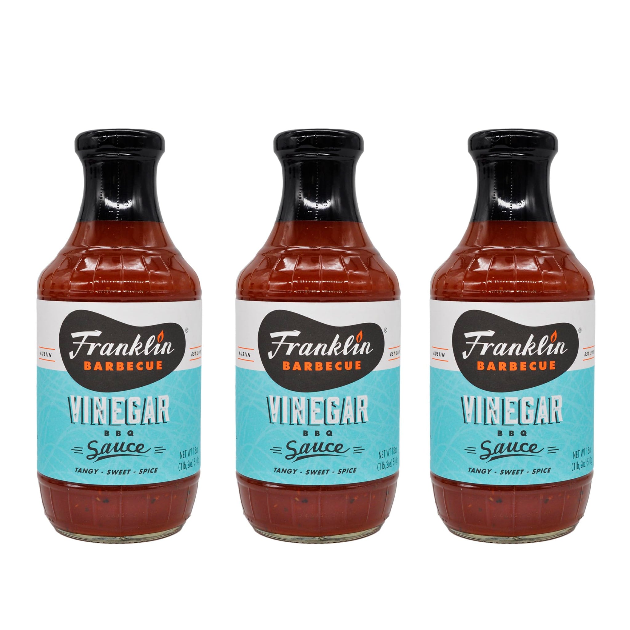 Franklin Barbecue Vinegar BBQ Sauce, 3 pk