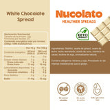 NUCOLATO | White Chocolate Spread | 12.3 oz - 350 g | Keto Friendly - No Sugar Added | Best Low Carb Dessert - Food Snacks | Perfect Topping for Cake