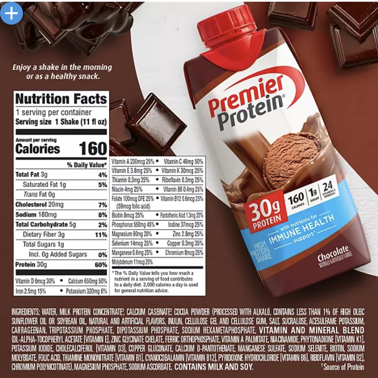 Premier Protein Chocolate Shake 18 count