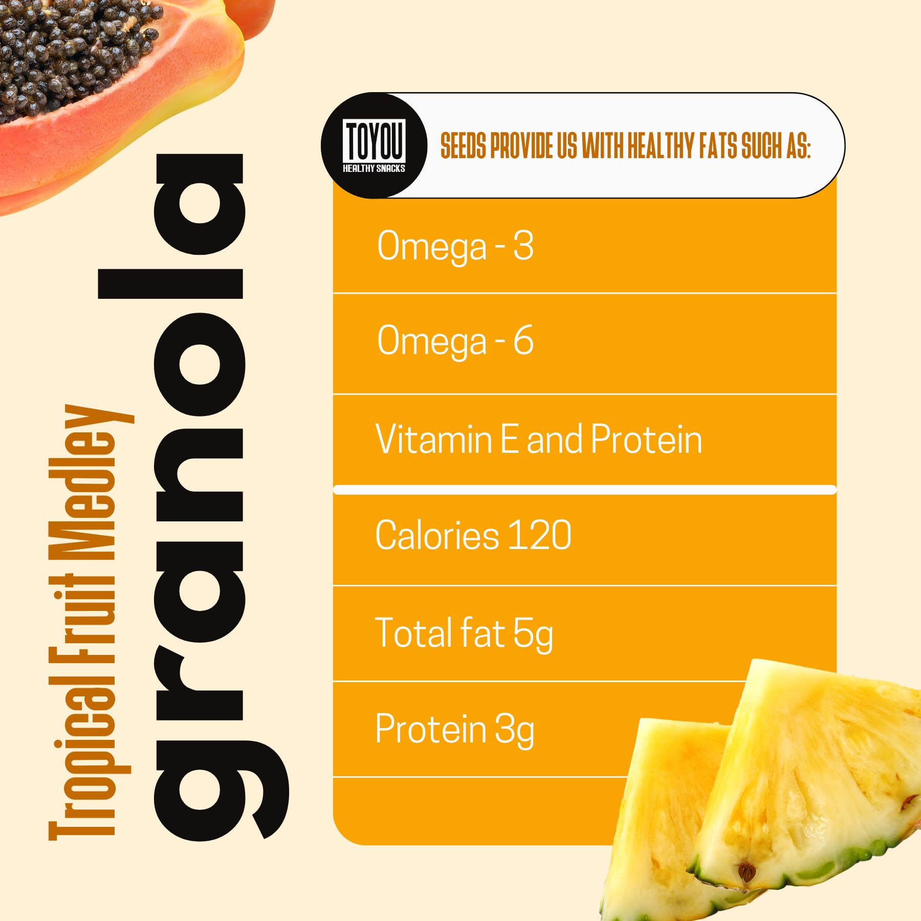 ToYou Snacks Granola, Dried Fruit and Granola Cereal, Gluten Free, Vegan, Healthy Snacks for Adults and Kids, Breakfast Cereal with Protein and Fiber