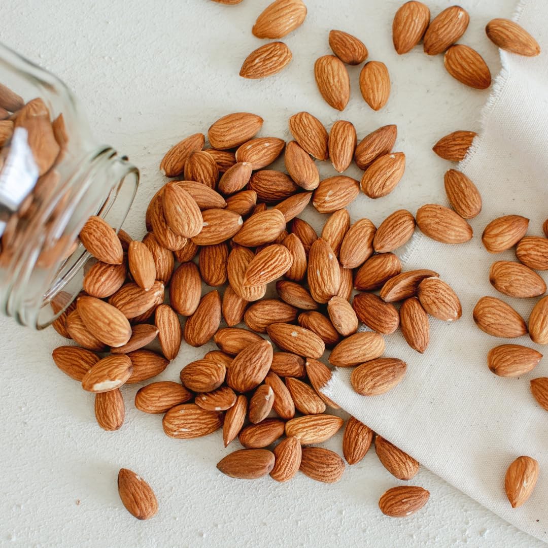 King's Selection x Kirkland Signature Whole Almonds - 3Pounds (in King's Selection Family Bundle Bulk Packaging) - Healthy Snack | High Fiber | High