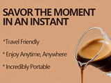 Instant Coffee Packets, Medium Roast Arabica Coffee Beans, Sugar Free, Hot or cold brew, no allergens, Black Coffee Bulk 20 Count Single Serve (3oz