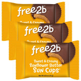 Free2b Sunflower Butter Sun Cups, Safe for School and Allergy Friendly, Gluten-Free, Dairy-Free, Nut-Free, and Soy-Free, Sweet and Creamy Cups, 1-Cup