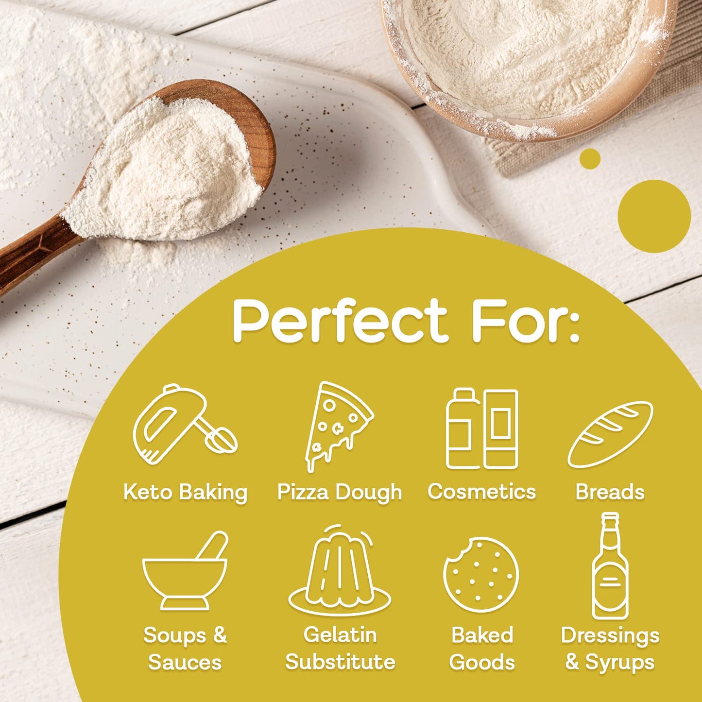 MD. Life Xanthan Gum for Baking Keto - 12 Ounces - 100% Natural Xanthan Gum Powder - Keto Friendly & Gluten Free - Carb Free Xanthan Gum for Baking