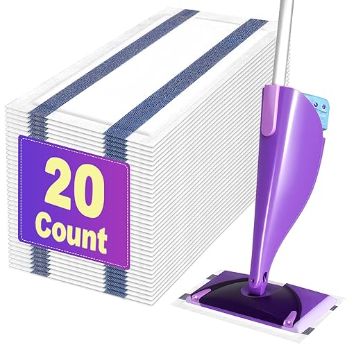 Vowanop Mop Pads Refill Compatible with Swiffer Wet Jet Spray Mops, Disposable Wet Jet Mopping Pads for Multi-Surface Floor Cleaning, Multi-Layer