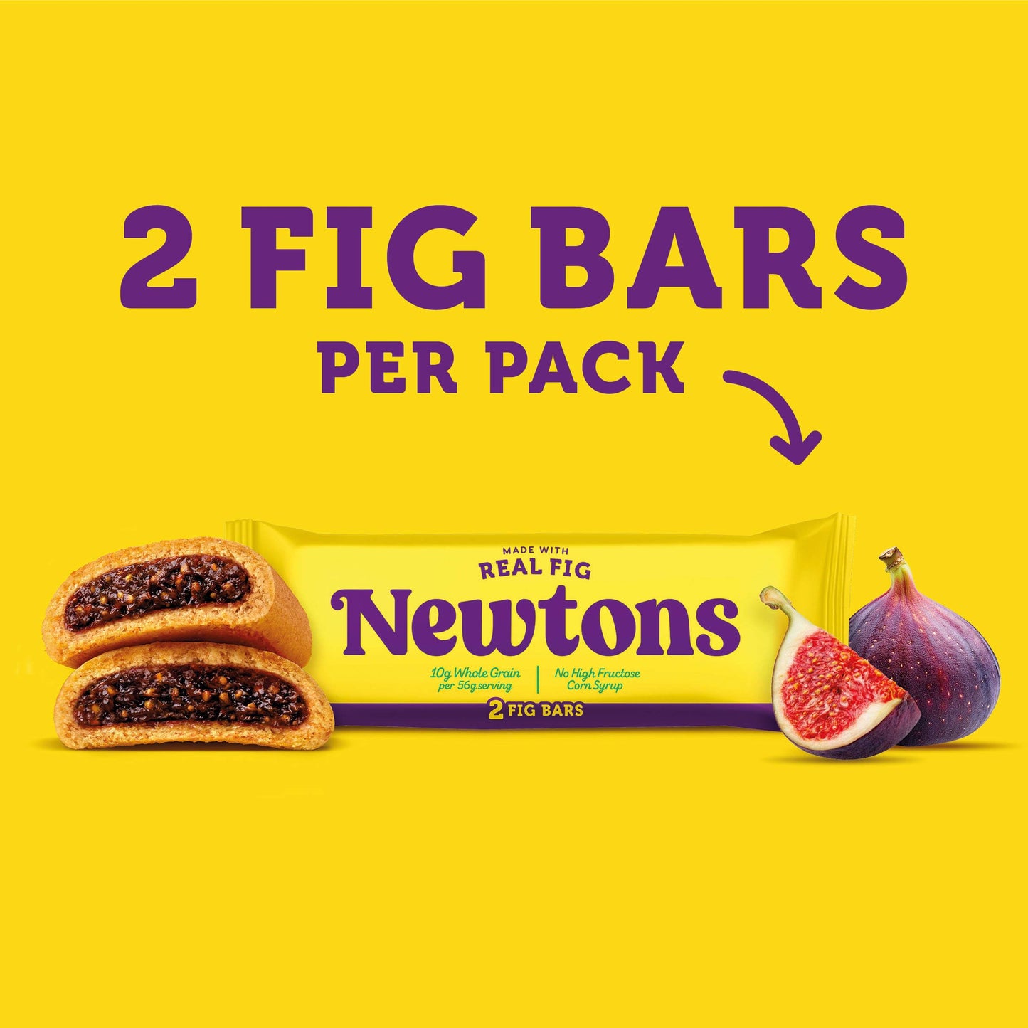 NEWTONS Soft Baked Real Fruit Fig Bars, Fig Cookies, 10 Snack Packs (2 Cookies Per Pack)