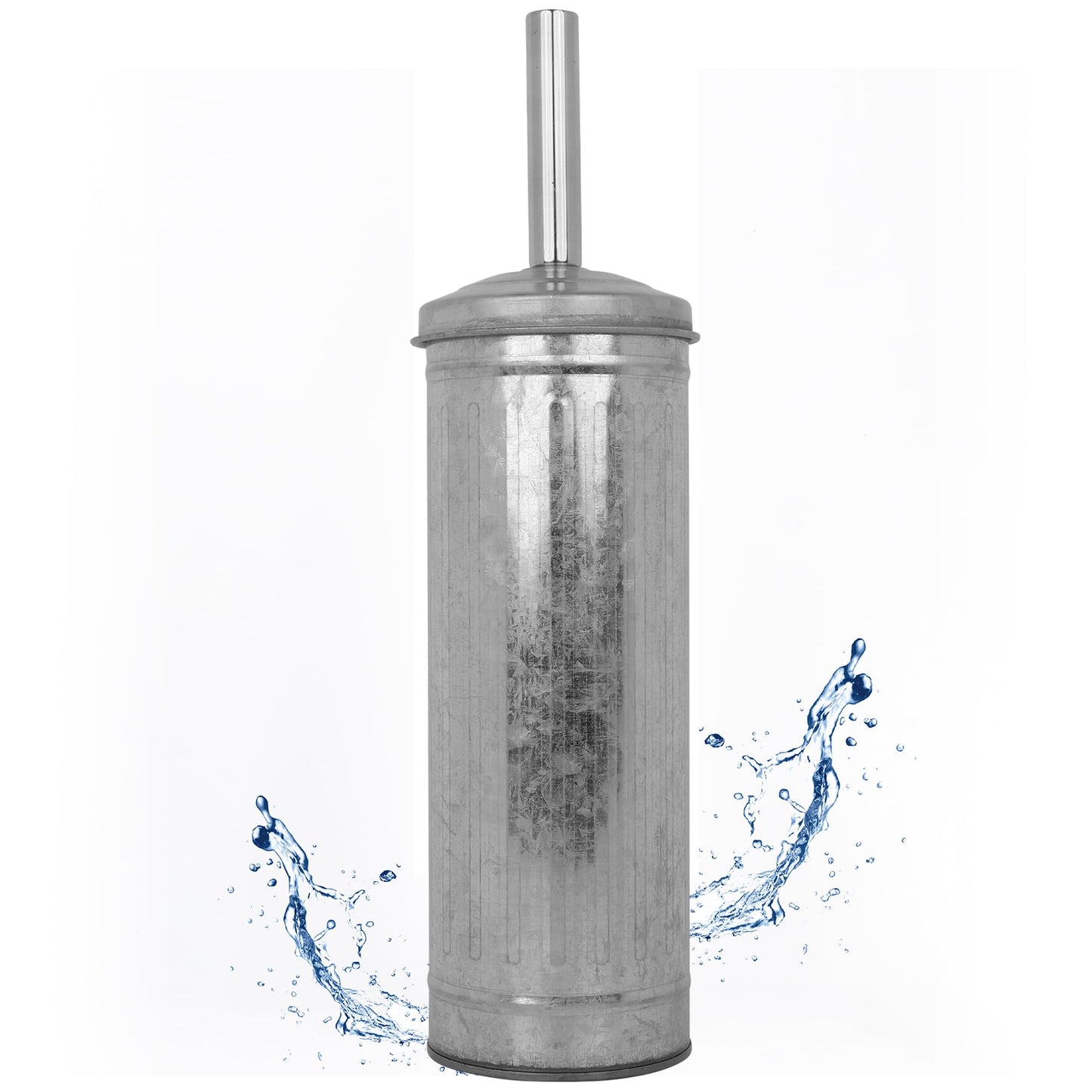 Autumn Alley Galvanized Rustic Toilet Brush with Holder Set - Charming Farmhouse Bathroom Accessory for Your Country Bathroom - Rustic Bathroom