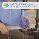 Scrub Daddy, Scrub Mommy - Dual Sided Sponge & Scrubber, Soft in Warm Water, Firm in Cold, FlexTexture, Deep Cleaning, Dishwasher Safe, Multipurpose