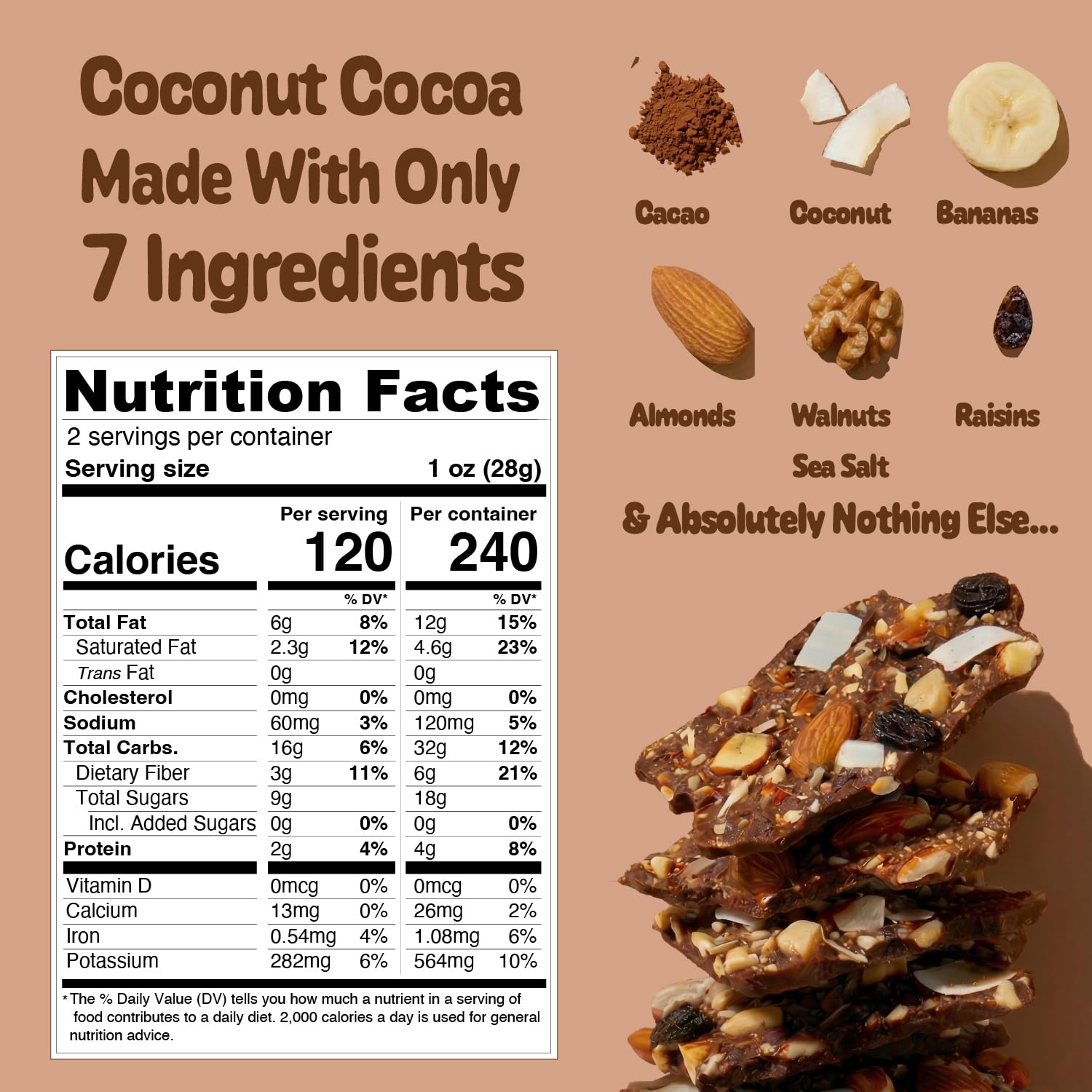 Monkey Brittle Healthy Snacks, Crispy Plant-Based Treats for Kids & Adults, Vegan & Gluten-Free, All-Natural Snack for School, Sports, Camping