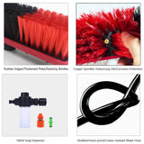 CNHOPOLE 20ft Water Fed Pole Brush with Squeegee Kit Telescoping High Reach Window Cleaning Tool with Soap Dispenser Extension Solar Panel Cleaner