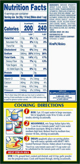 Kraft Spaghetti Classics Tangy Italian Spaghetti (Spices, & Parmesan Cheese Meal Mix, 12 ct Pack, 8 oz Boxes)
