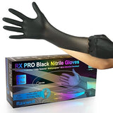 Raxwell Nitrile Gloves - Chemical Resistant Disposable Gloves - Powder Free Food Safe Cooking - Textured Grip for Cleaning & Industrial Tasks - Small