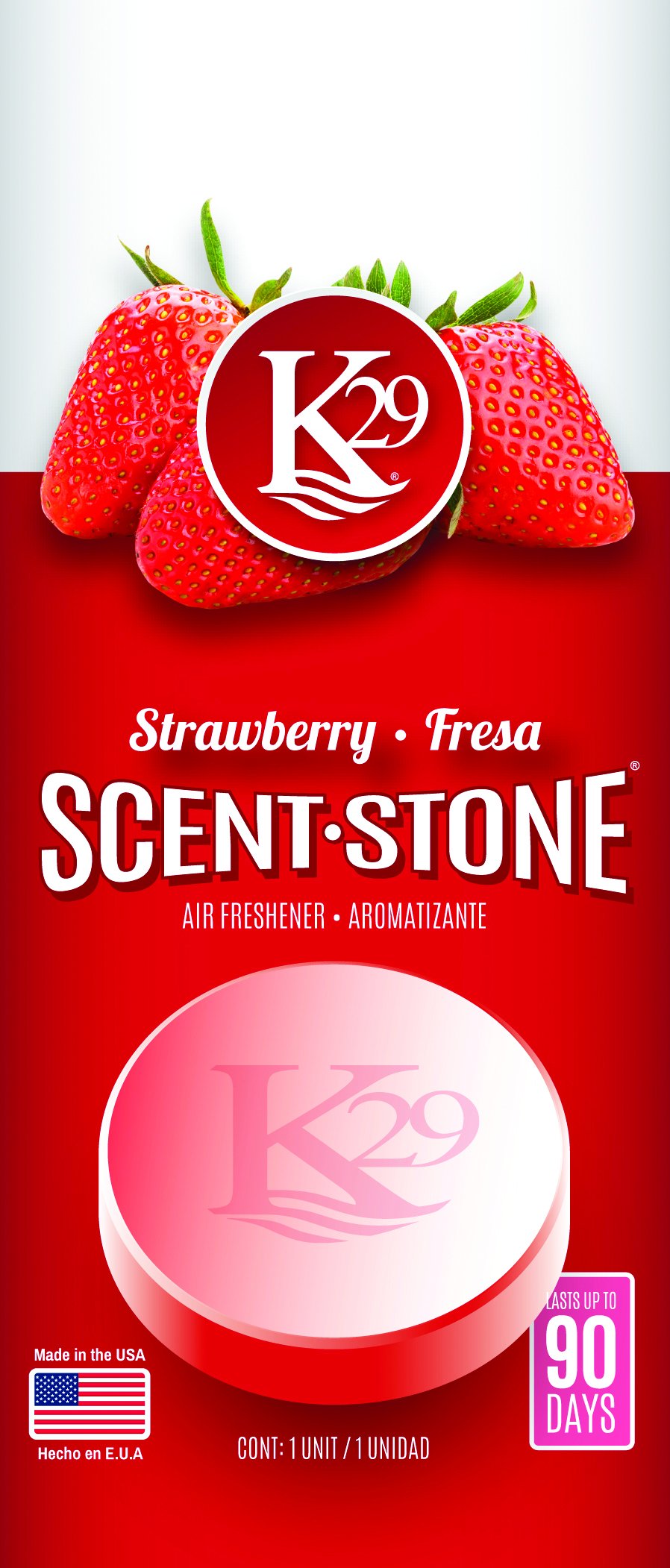 Sterling Teal (K16012-4) K29 'Strawberry' Stone Air Freshener, (Pack of 4)