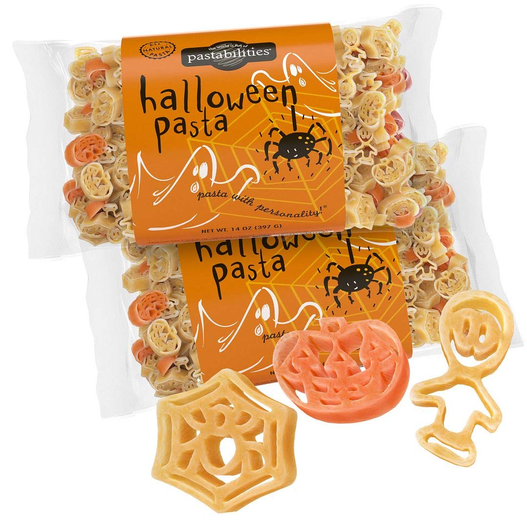 Pastabilities Fun Shaped Pasta for Kids - Halloween - Pumpkin Spider and Ghost Holiday Theme, Non-GMO Natural Wheat and Vegetable Pasta, All-Natural