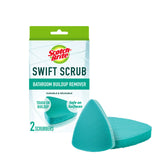 Scotch-Brite Swift Scrub Bath Cleaner Scrubbers, Soap Scum Remover for Cleaning Bathroom, Bathroom Scrubber Pads Safe for Tile, 2 Bathroom Cleaner