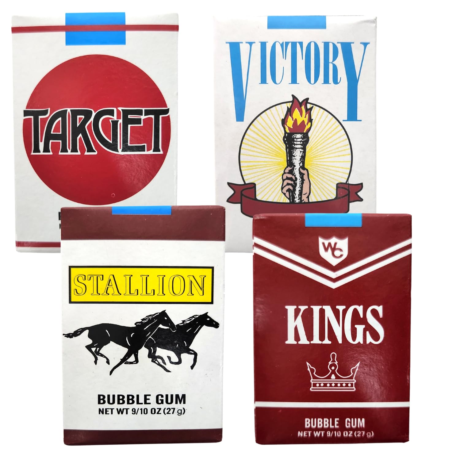 Bubblegum Candy Cigarettes (4 Pack) Assortment Gift set