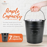 Autumn Alley Farmhouse Bathroom Trash Can and Toilet Brush Set - Rustic Bathroom Accessories for Charming Bathroom Décor, Matte Black Heavy Gauge