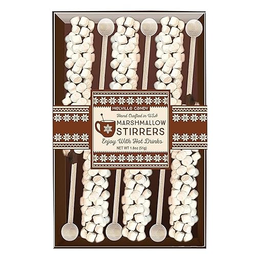Melville Candy Hot Chocolate Stirrers Gift Set - For Hot Cocoa, Coffee, Tea, Stocking Stuffers, Holiday Gift Idea - Made in USA, Individually Wrapped