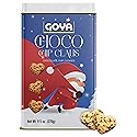 Goya Christmas Cookie Gift Collection, Festive Chocolate Claus Chip Heart-Shaped Christmas Cookies in Tin, Holiday Treats for Family & Friends, 9.5 oz