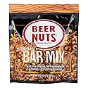BEER NUTS Habanero Hot Bar Mix - Party Size Fiery Snack Food - Salty Spicy Roasted Peanuts, Cajun Sesame Sticks, Hot Flaming Roasted Corn, Nacho Corn