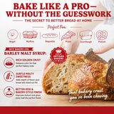 Bakers Club Barley Malt Syrup 16oz - Authentic Malty Flavor for Bagels, Pretzels, Bread & Baked Goods - Enhances Crust, Color & Sweetness - Non-GMO, Traditional Malted Barley Syrup - Made in USA