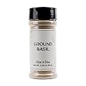 Olive & Vine Ground Basil, Herbaceous Flavor, Seasoning for Pasta, Soups, Salads, with Rich Tradition, Authentic Taste, For Global Recipes (3.20