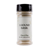Olive & Vine Ground Basil, Herbaceous Flavor, Seasoning for Pasta, Soups, Salads, with Rich Tradition, Authentic Taste, For Global Recipes (3.20