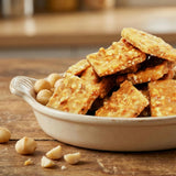 Gourmet Macadamia Brittle by It's Delish, 6 LBS Bulk Box - Old Fashion Style Macadamias Brittle in Square Cut Pieces - Sweet & Crunchy Candy in Bulk