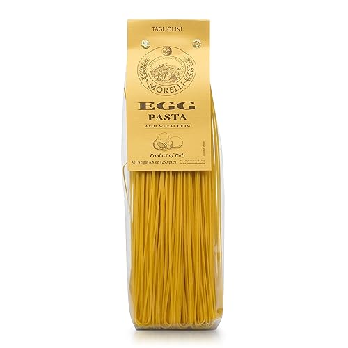 Morelli Egg Tagliolini Italian Pasta Noodles - Gourmet Pasta Handmade in Small Batches with Durum Wheat Semolina, Imported from Italy - 8.8 oz (250