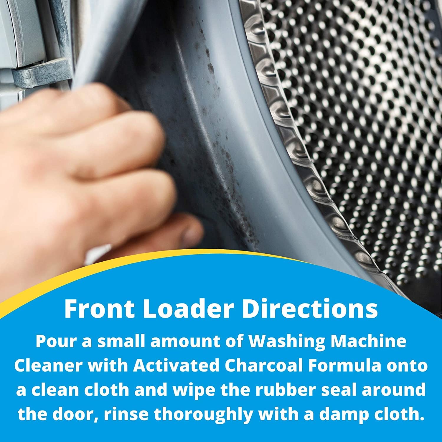 Carbona Washing Machine Cleaner with Activated Charcoal | Removes Odor-Causing Residues | Works in Standard & High Efficiency Washing Machines | 8.4