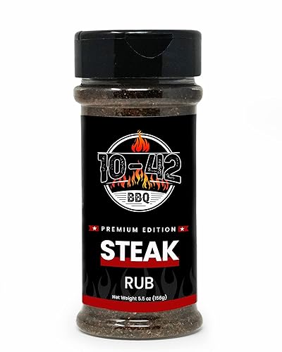 10-42 BBQ Steak Seasoning NO MSG, 0 Calorie | Meat Rub & Seasonings for Grilling, Beef & Pork | Grill the Best Steaks, Tomahawk, Ribeye, Sirloin