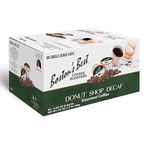 Boston’s Best - Hearty Donut Shop Decaf Medium Roast Delicious Gourmet Coffee Compatible with Keurig Coffee Maker, 1 Count (80 Single Serve Cups)