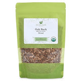Biokoma Organic Oak Bark 100g (3.55oz) Dried Cut Herb Caffeine-Free USDA Organic Herbal Tea Digestion Support Antioxidant Resealable Moisture Proof