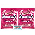 Smarties Squashies Foam Marshmallows Gummy Candies & Smarties Sample Packet Variety Pack - Raspberry & Cream Flavored - Allergen Free, Peanut Free