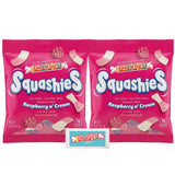 Smarties Squashies Foam Marshmallows Gummy Candies & Smarties Sample Packet Variety Pack - Raspberry & Cream Flavored - Allergen Free, Peanut Free