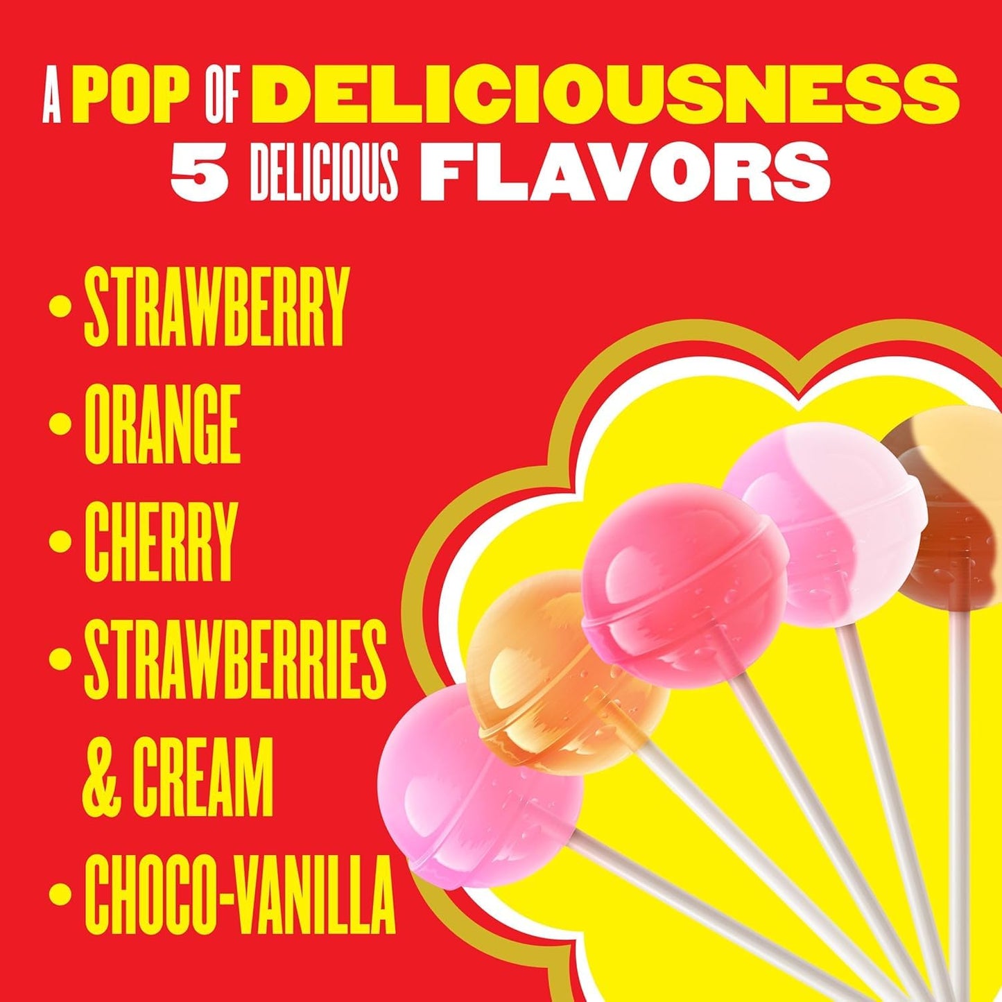 Chupa Chups Mini Lollipop Assortment, Five Flavors, Easter Candy Bulk, Easter Basket Essentials Stuffers for Kids and Adults, Individually Wrapped