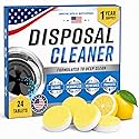 Garbage Disposal Cleaner Deodorizer Tablets, 24 Pack Foaming Disposal Cleaner Tablets, Sink Disposal Cleaner Garbage Disposal Freshener, Citrus