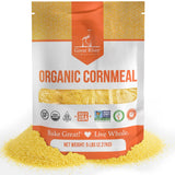 Great River Milling Organic Medium Grind Cornmeal | USDA Organic, Gluten Free, Non-GMO, Kosher | Hearty Texture for Cornbread, Polenta, Muffins