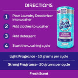 SilverWorks! Laundry Deodorizer, In-Wash Scent Booster, 3-in-1 Odor Eliminator, Long Lasting Scent, Protects Against Odors, Laundry Odor Remover