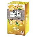 Ahmad Tea Herbal Tea, Lemon & Ginger Teabags, 20 ct (Pack of 1) - Decaffeinated & Sugar-Free