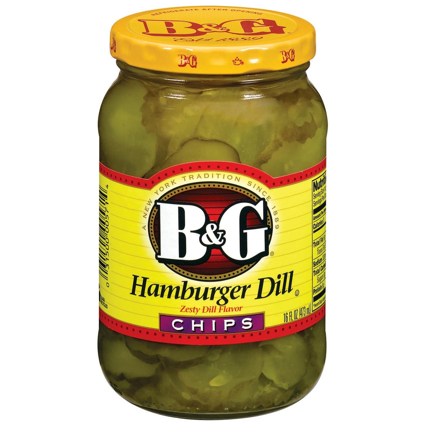 B&G Hamburger Dill Chips, 16 Ounce