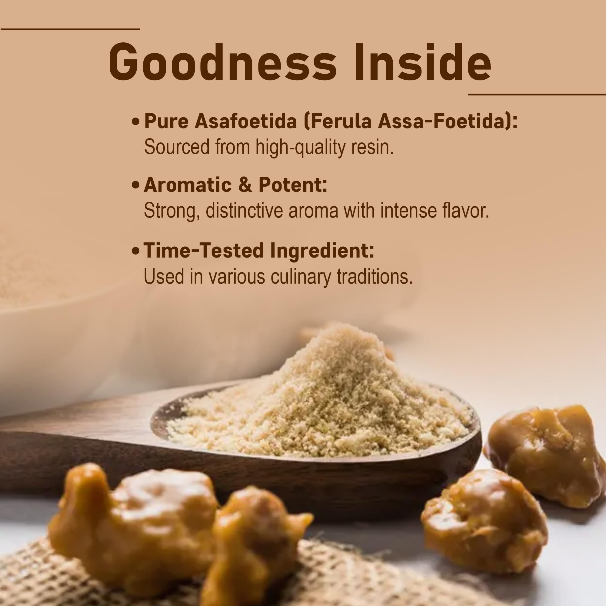 Mi Nature Asafoetida Powder (Hing) | Natural Indian Spice 100g (3.5oz)| Heeng Powder | Authentic Cooking Ingredient from India