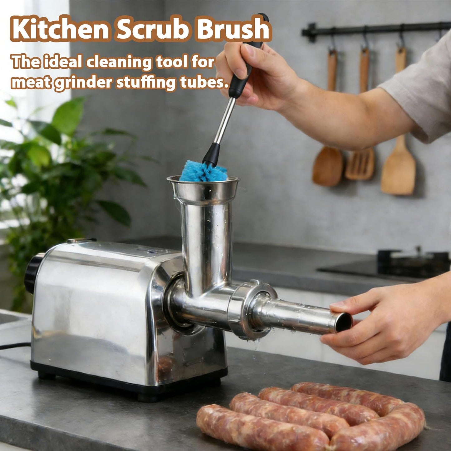 Heavy-Duty Multi-Purpose Kit chen Brush Set | for Meat Grinder, Mixer & Home Cleaning | Complete Kit for Stubborn Residue Removal (16-Piece Set)
